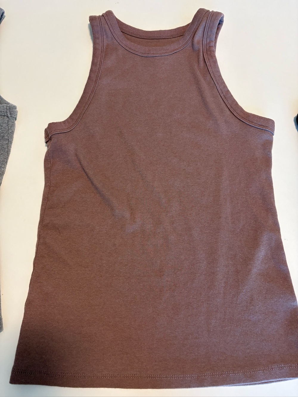 A New Day Brown/tanWomen's Slim Fit Ribbed Tank Top - Large